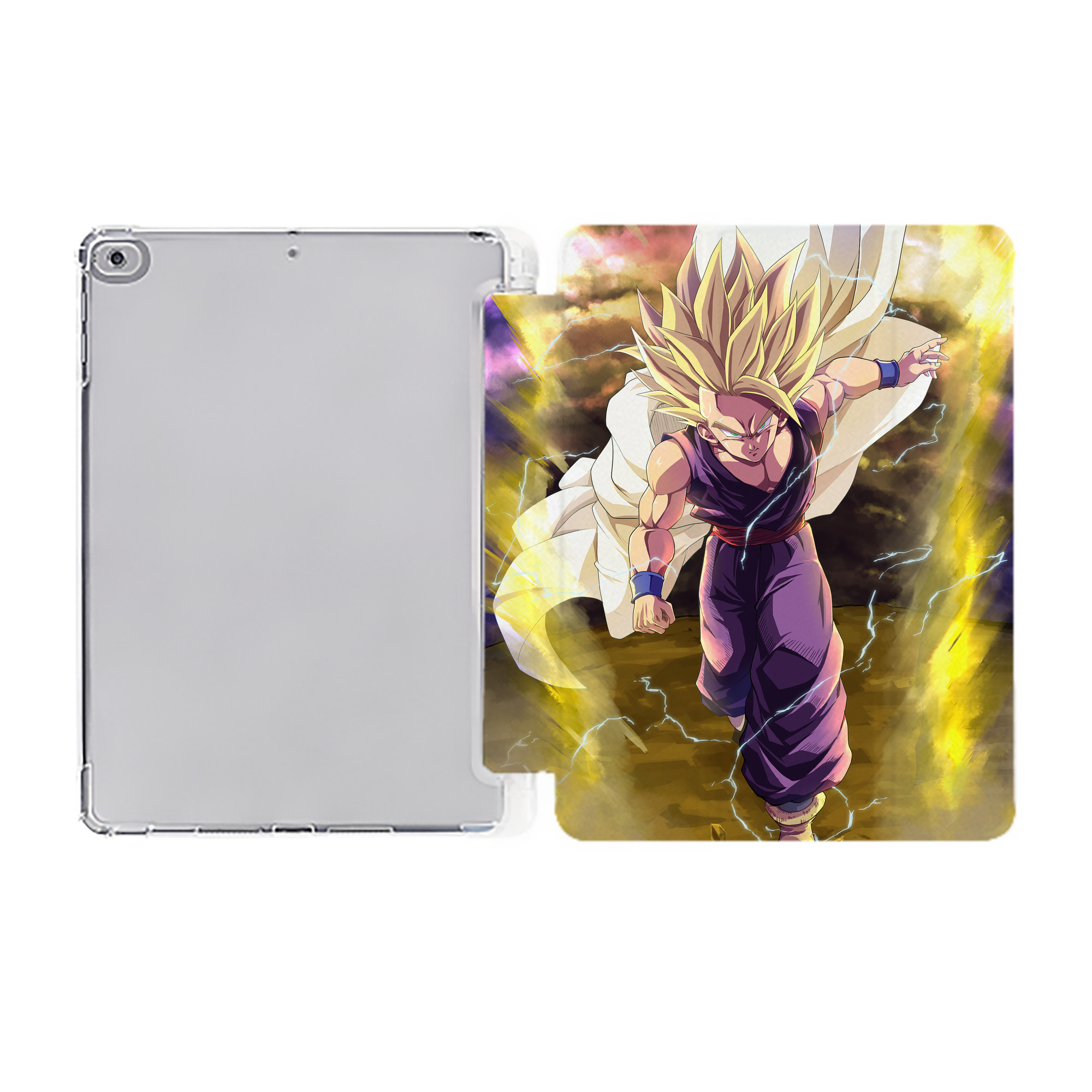 （画像用） ドラゴンボール DRAGON BALL IPad ケース ペン収納付き 三つ折りスタンド PUレザー×シリコン 対応機種9.5/10.5/10.9インチ
